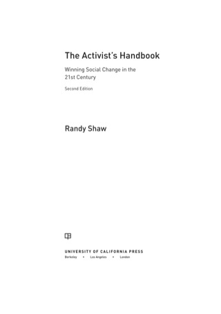 Imagen de portada: The Activist's Handbook 2nd edition 9780520274051
