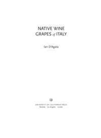 Cover image: Native Wine Grapes of Italy 1st edition 9780520272262