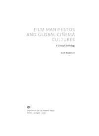 Cover image: Film Manifestos and Global Cinema Cultures 1st edition 9780520377479