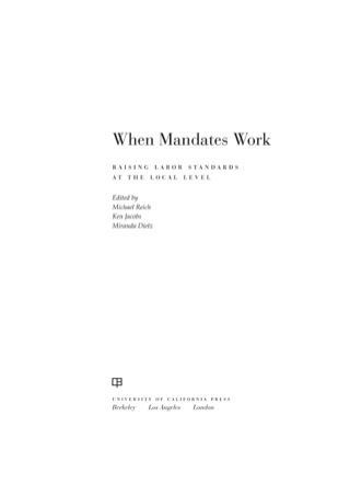 Cover image: When Mandates Work 1st edition 9780520278134