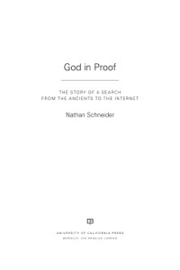 Cover image: God in Proof 1st edition 9780520287464