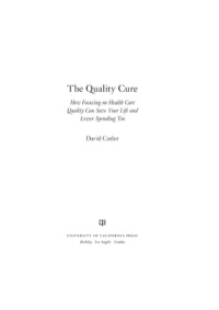 صورة الغلاف: The Quality Cure 1st edition 9780520281998