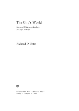 صورة الغلاف: The Gnu's World 1st edition 9780520273191
