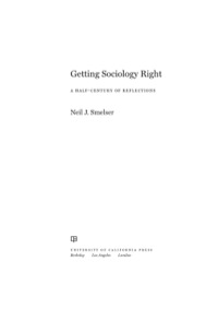 Cover image: Getting Sociology Right 1st edition 9780520282070