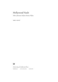 Cover image: Hollywood Vault 1st edition 9780520282643