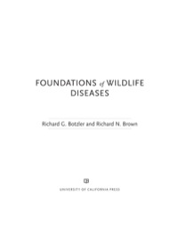 Imagen de portada: Foundations of Wildlife Diseases 1st edition 9780520276093
