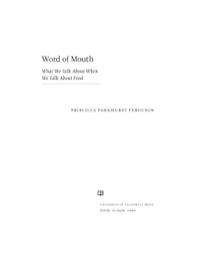 Titelbild: Word of Mouth 1st edition 9780520273924