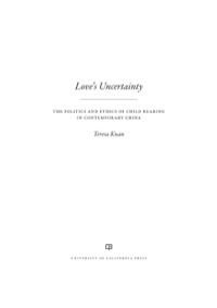 Omslagafbeelding: Love's Uncertainty 1st edition 9780520283503