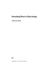 Cover image: Sounding Race in Rap Songs 1st edition 9780520283985