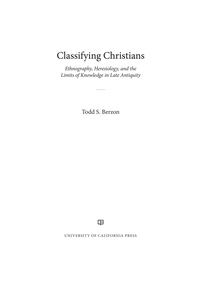 Imagen de portada: Classifying Christians 1st edition 9780520383173