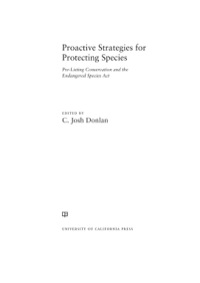 Imagen de portada: Proactive Strategies for Protecting Species 1st edition 9780520276888