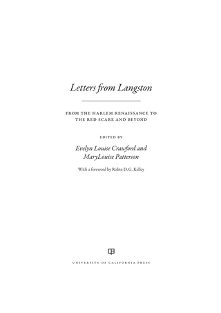Cover image: Letters from Langston 1st edition 9780520285330