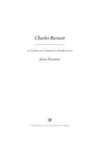 Cover image: Charles Burnett 1st edition 9780520285538