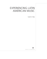 Imagen de portada: Experiencing Latin American Music 1st edition 9780520285583