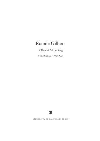 Cover image: Ronnie Gilbert 1st edition 9780520253087