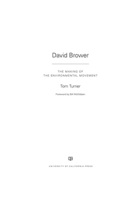 Cover image: David Brower 1st edition 9780520278363