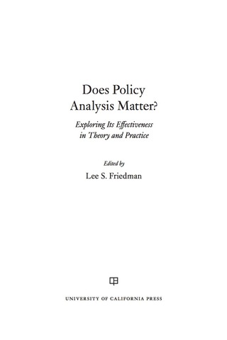 Cover image: Does Policy Analysis Matter? 1st edition 9780520287396