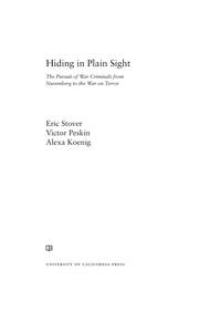 Cover image: Hiding in Plain Sight 1st edition 9780520296046