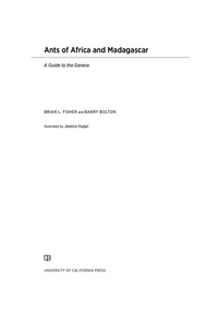 صورة الغلاف: Ants of Africa and Madagascar 1st edition 9780520278660