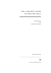 Titelbild: The Lawyer's Guide to Writing Well 3rd edition 9780520288430