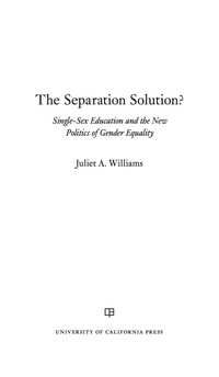Omslagafbeelding: The Separation Solution? 1st edition 9780520288959