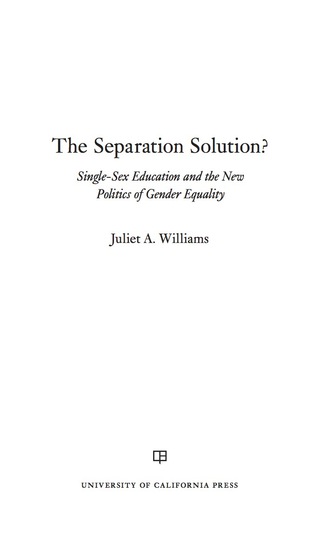Imagen de portada: The Separation Solution? 1st edition 9780520288959