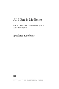 Titelbild: All I Eat Is Medicine 1st edition 9780520289390