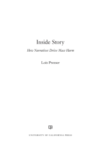 Cover image: Inside Story 1st edition 9780520290174