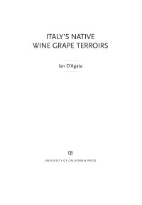 Imagen de portada: Italy's Native Wine Grape Terroirs 1st edition 9780520290754