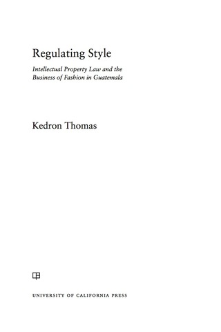 Imagen de portada: Regulating Style 1st edition 9780520290969