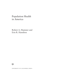 Cover image: Population Health in America 1st edition 9780520291560