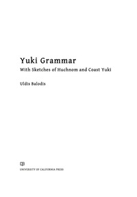 Imagen de portada: Yuki Grammar 1st edition 9780520292192