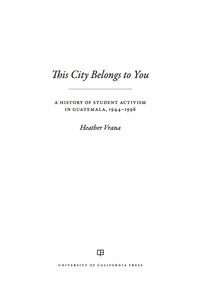 Cover image: This City Belongs to You 1st edition 9780520292222