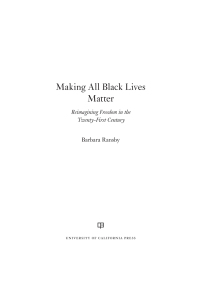 Cover image: Making All Black Lives Matter 1st edition 9780520292703