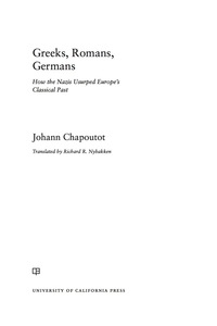 Cover image: Greeks, Romans, Germans 1st edition 9780520292970