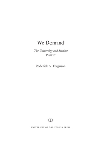 Titelbild: We Demand 1st edition 9780520293007