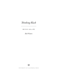 صورة الغلاف: Thinking Black 1st edition 9780520293847