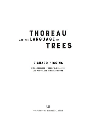 Cover image: Thoreau and the Language of Trees 1st edition 9780520294042