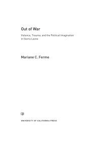 Cover image: Out of War 1st edition 9780520294387