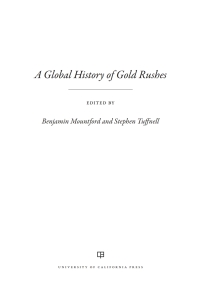 Imagen de portada: A Global History of Gold Rushes 1st edition 9780520294547