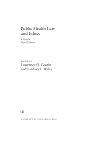 Imagen de portada: Public Health Law and Ethics 3rd edition 9780520294660