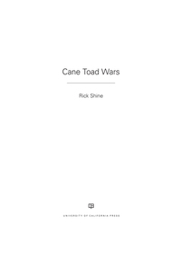 Imagen de portada: Cane Toad Wars 1st edition 9780520295100