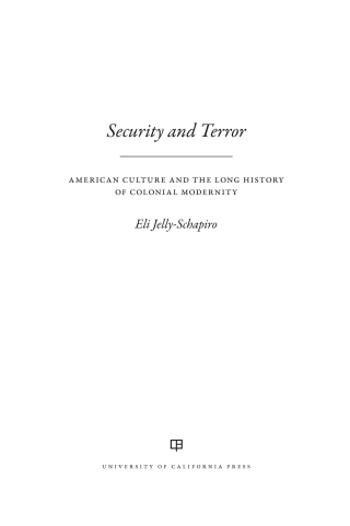 Cover image: Security and Terror 1st edition 9780520295384