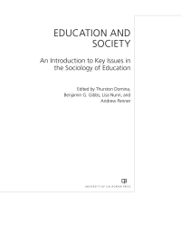 Cover image: Education and Society 1st edition 9780520295582