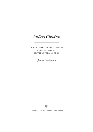 Cover image: Miller's Children 1st edition 9780520295681