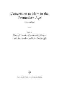 صورة الغلاف: Conversion to Islam in the Premodern Age 1st edition 9780520296725