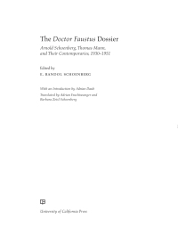 Cover image: The Doctor Faustus Dossier 1st edition 9780520296824