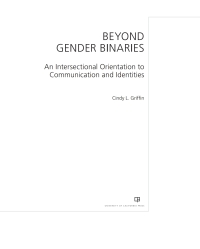 Cover image: Beyond Gender Binaries 1st edition 9780520297289