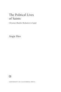 Cover image: The Political Lives of Saints 1st edition 9780520297982