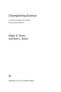 Imagen de portada: Championing Science 1st edition 9780520298071